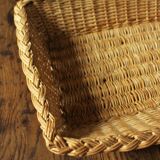 Braided wicker basket basket