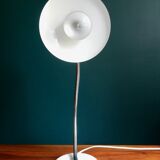 White desk lamp in industrial style metal