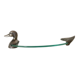 Foie gras serving dish duck glass and metal