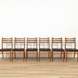 Scandinavian dining set, extendable table + six chairs - 197