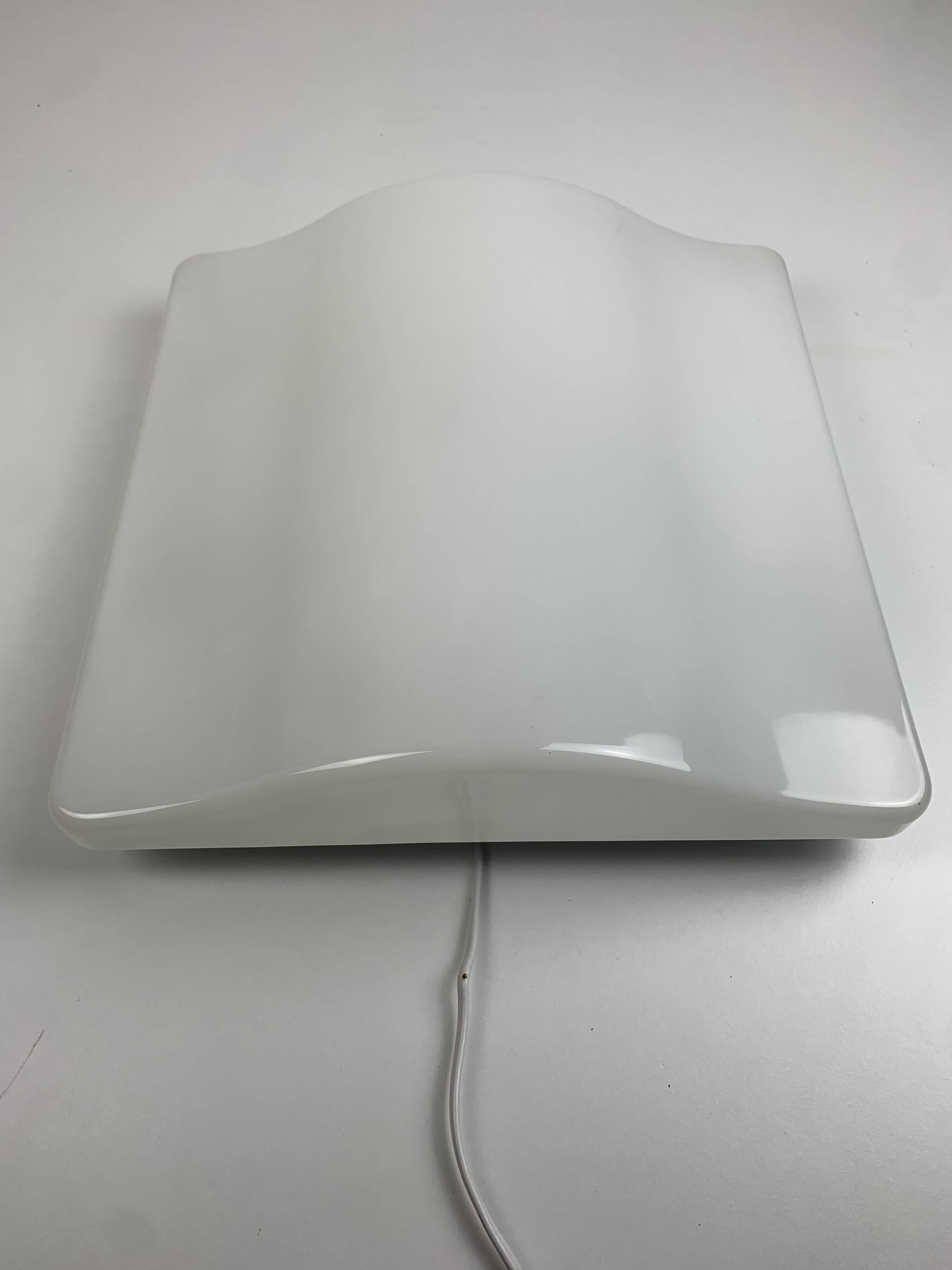 Set of 4 midcentury space age wavy wall lamp by Guzzini,model 5359