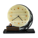 Art deco clock greyhound, marble and copper