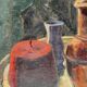 Tableau huile sur toile, nature morte oriental, XXe, huile sur toile, signé, 65x54 cm, sans cadre