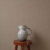 Ceramic pitcher handmade pottery vase with handle Scandinavian country decoration handmade