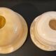 Duo de bougeoirs vintage en Albâtre années 70