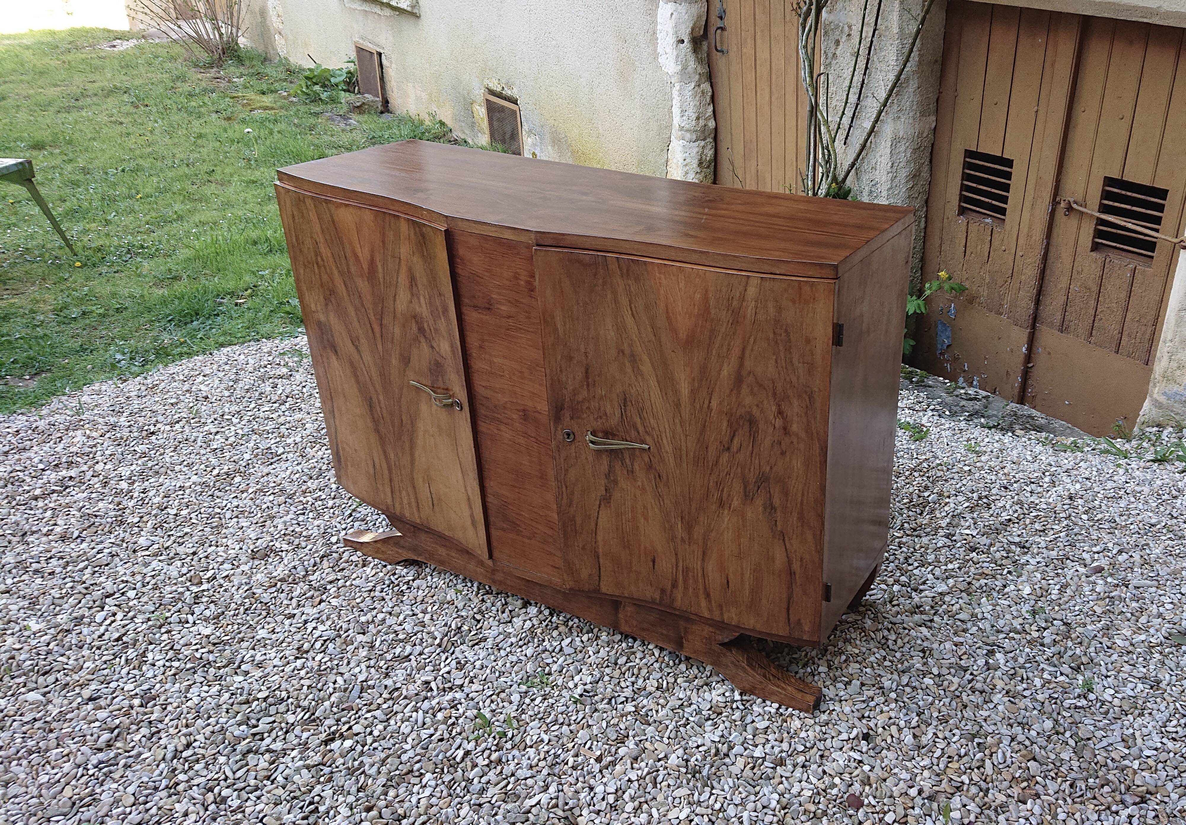 Art deco low sideboard 2 doors