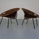 Set of vintage suede lounge chairs from Lusch, Germany, 1960s.