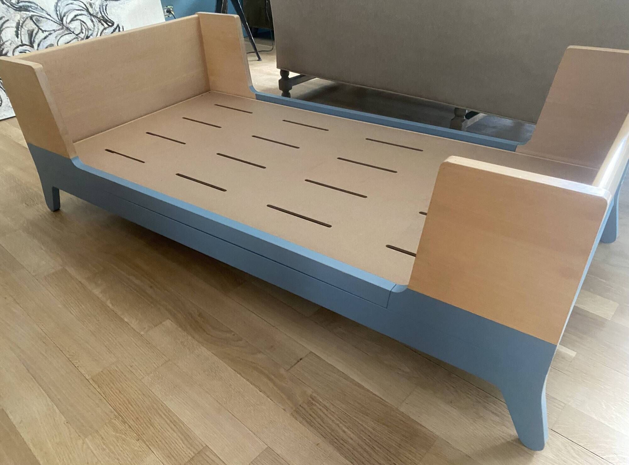 Coloured wooden child's bed in perfect condition