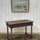 Henry II oak desk table from the early 20th century