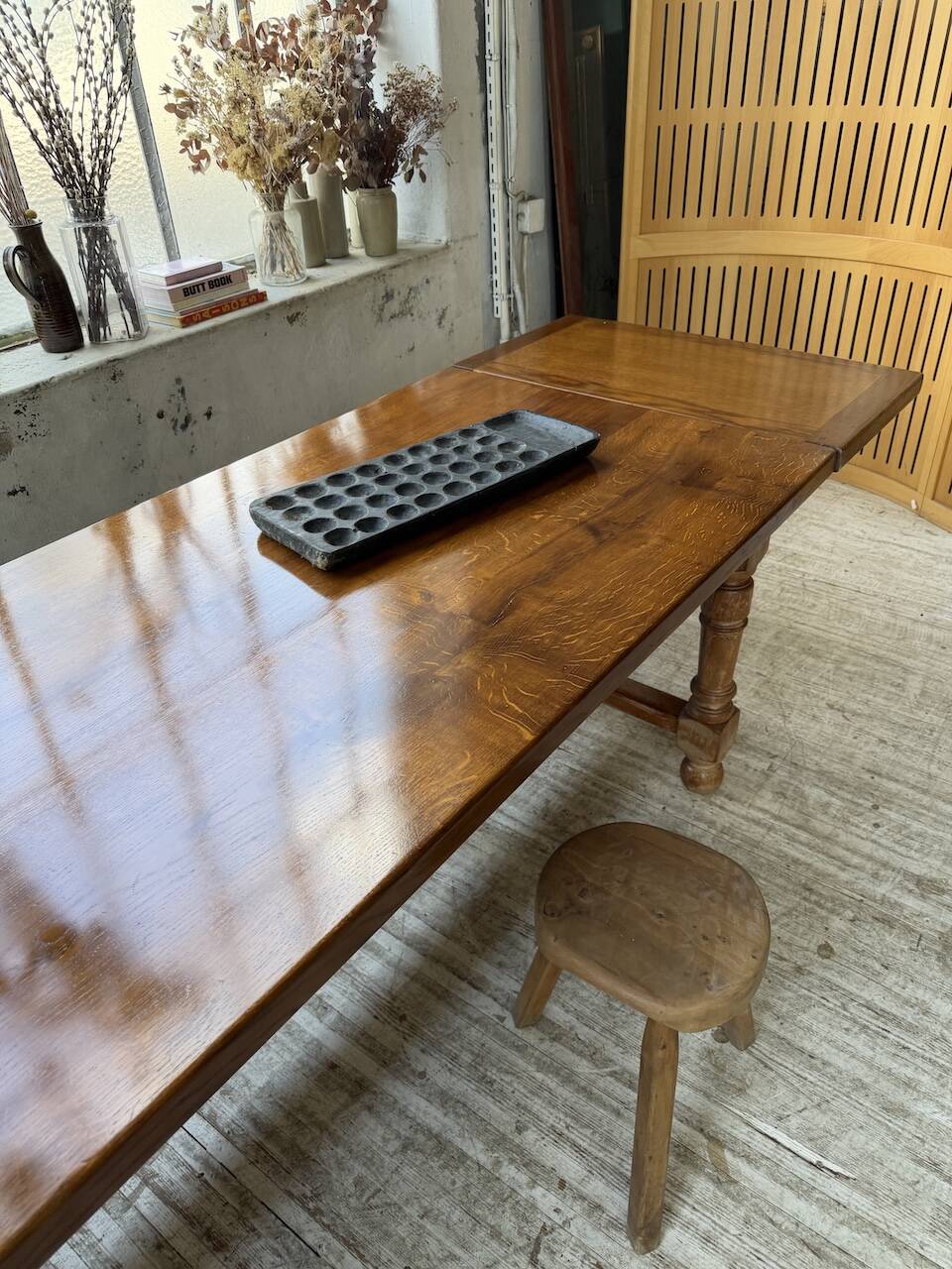 Table repas style drapière noyer 2m5/3m5 1900