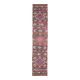 1970s Vintage Turkish Oushak Handmade Wool Cotton Pink Runner Rug 76x375
