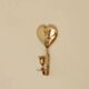 Vintage Brass Heart Shaped Wall Sconces