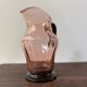 Pichet Art déco en verre rose et noir, années 20-30