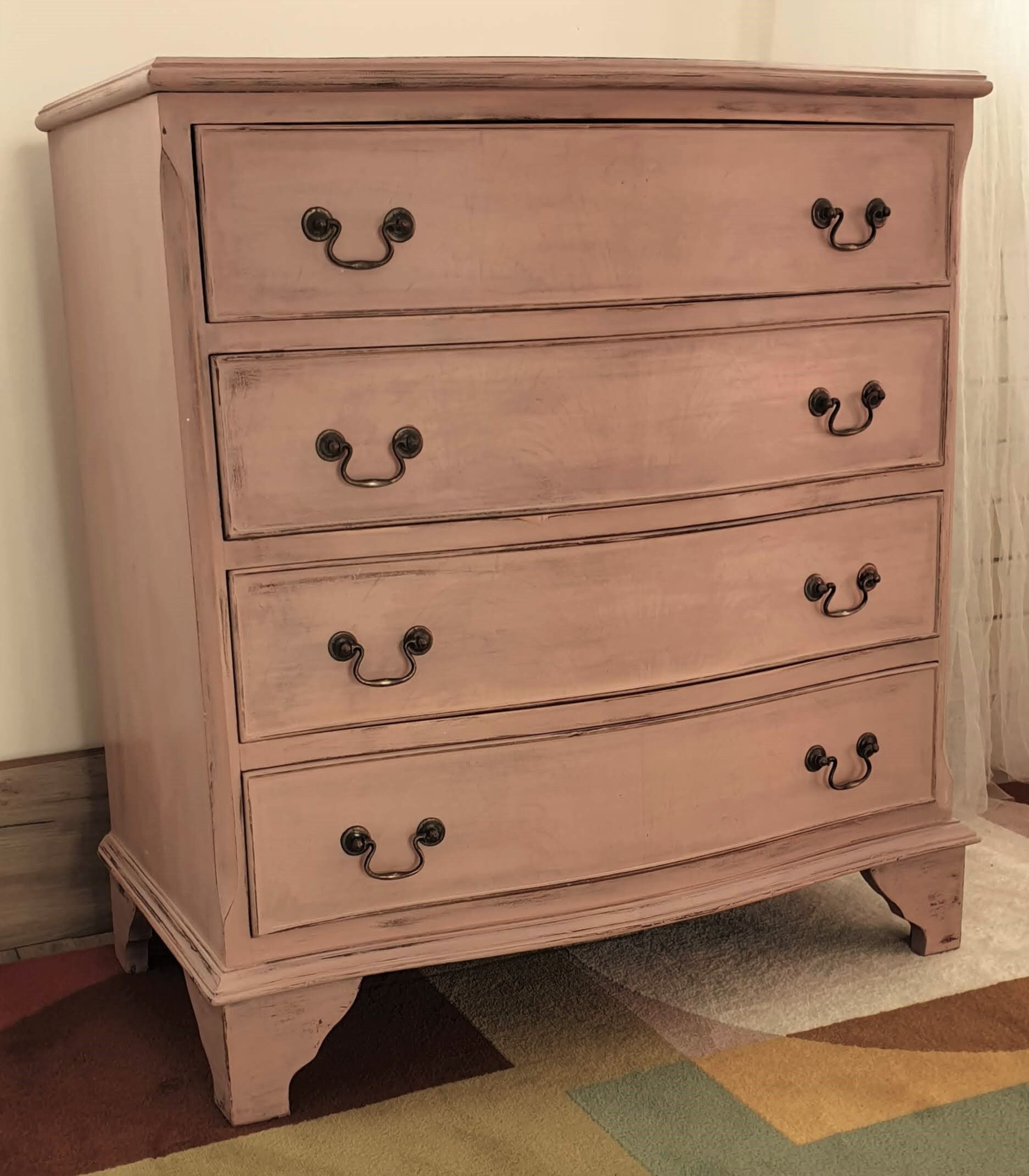 Commode anglaise rose shabby