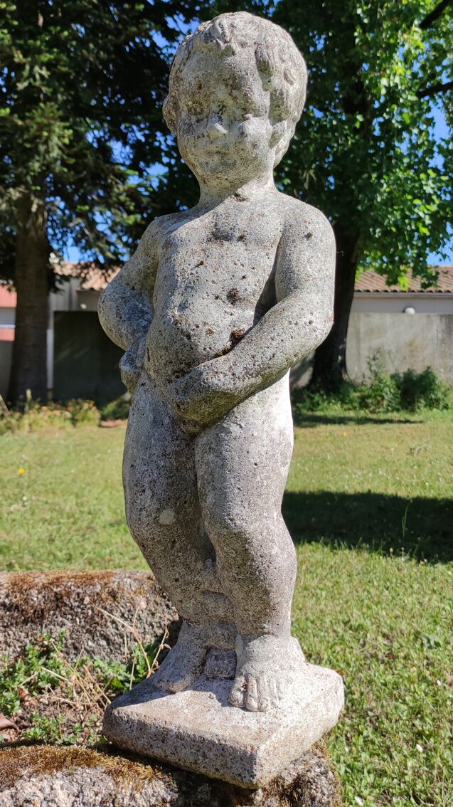 Ancienne statue de jardin en pierre reconstituée | Selency