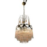 Pink Murano Glass Rod Chandelier