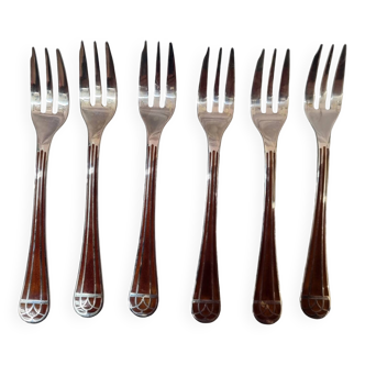 Christofle Talisman model forks, cloisonné