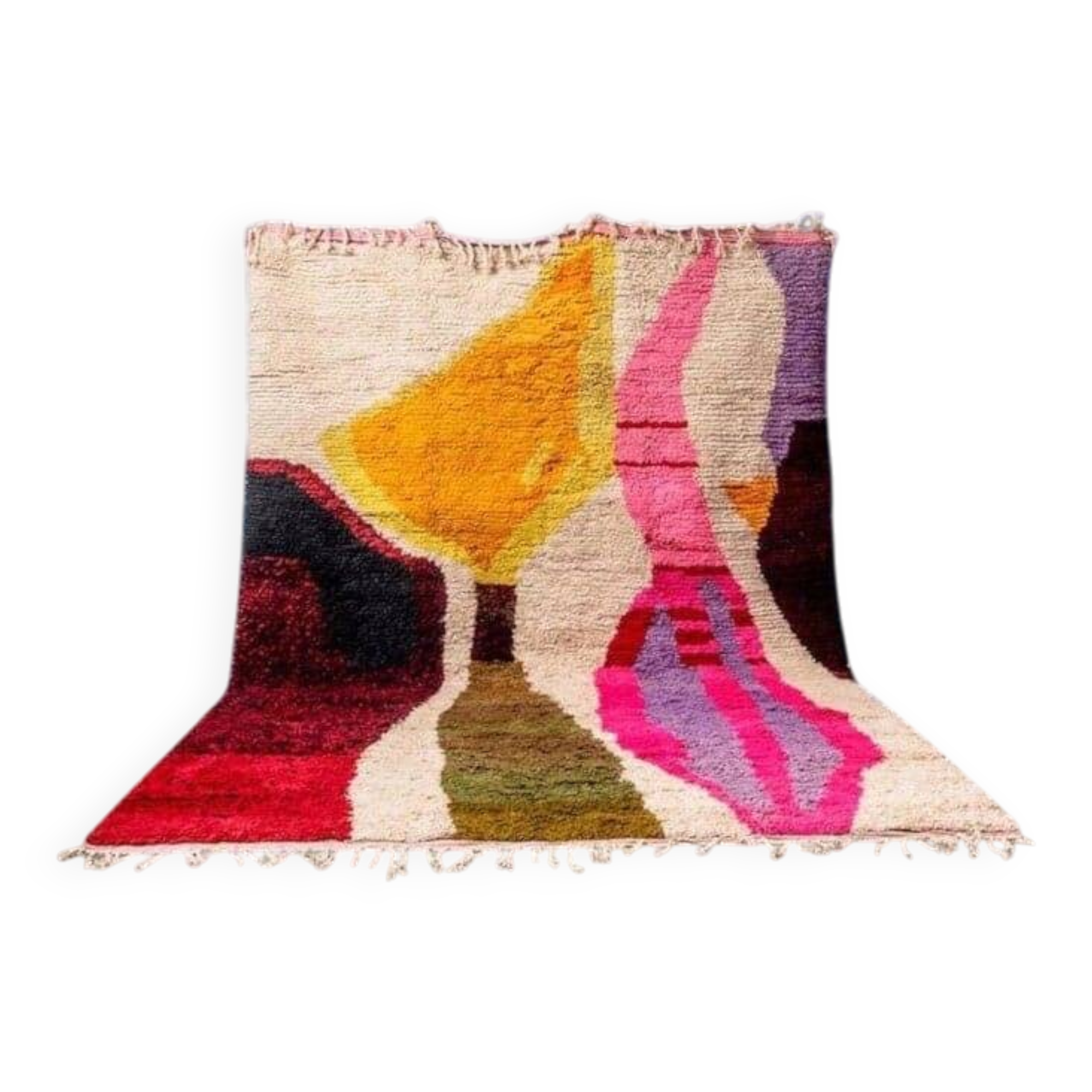 Beni Ourain Berber rug, handwoven, traditional size 140 x 260 cm.