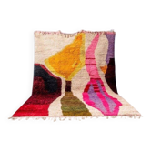 Tapis berbère beni oura tissé main traditionnelle taille 140 x 260 cm