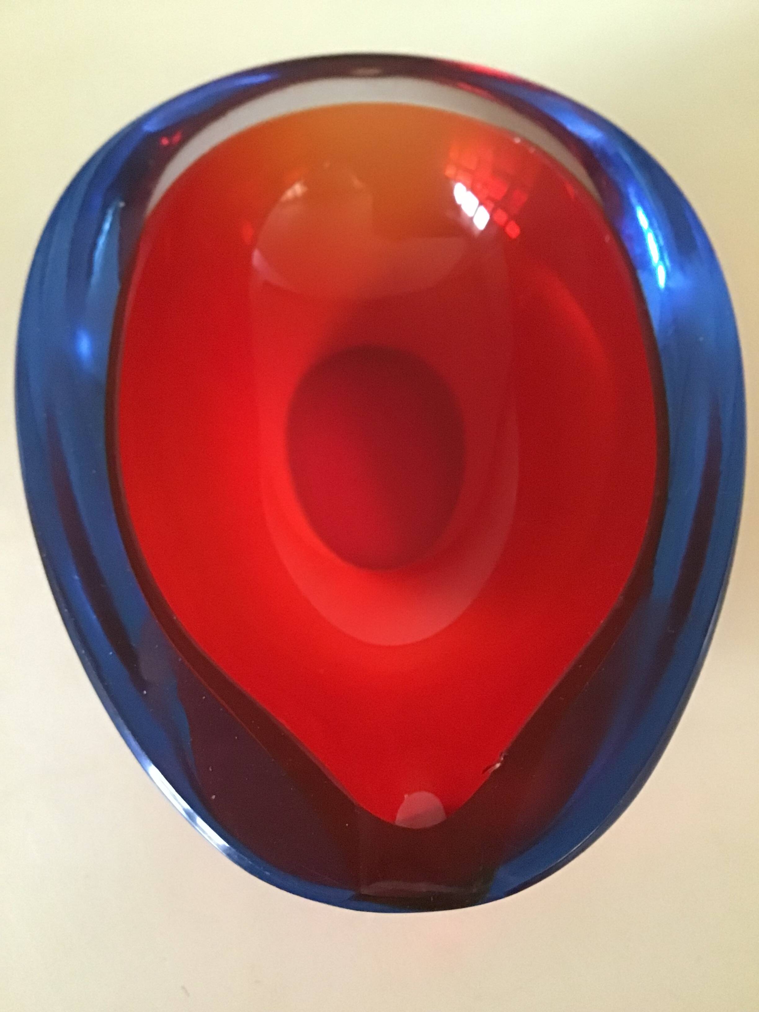 Murano 2-color ashtray or trinket tray