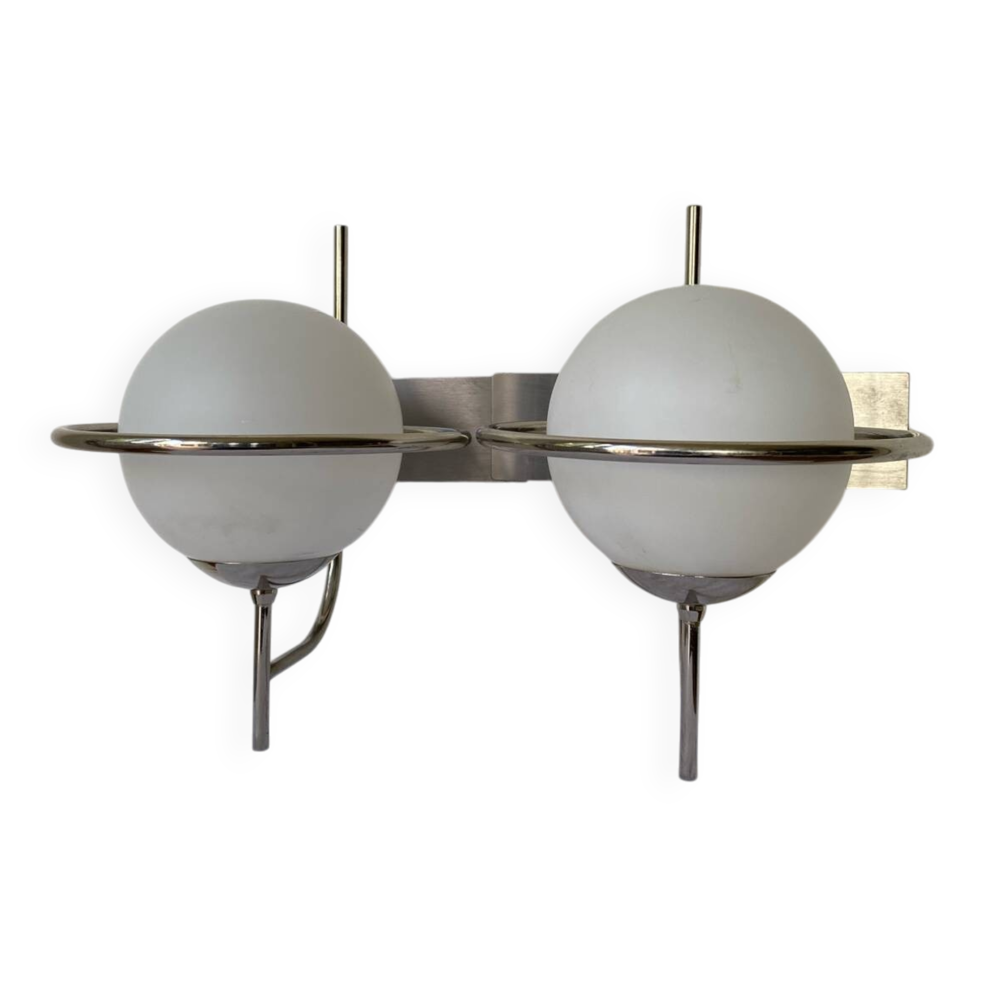 Paire d'appliques globe murale space age vintage 1970