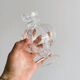 3 vases en verre épais et transparent