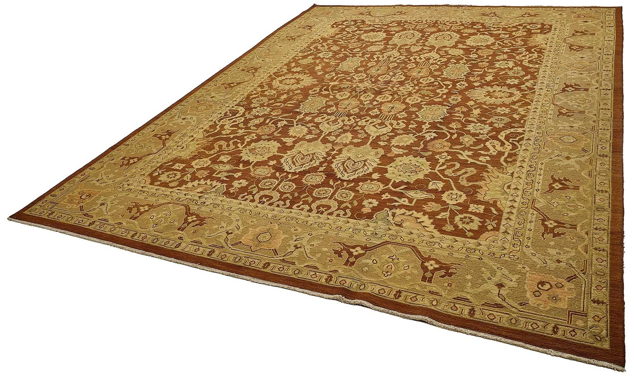 Turkish Handknotted Wool Oushak Rug 293 cm x 401 cm