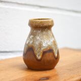 St Clément fat lava vase, vintage vase, St Clément ceramic vase, made in France, flower pot