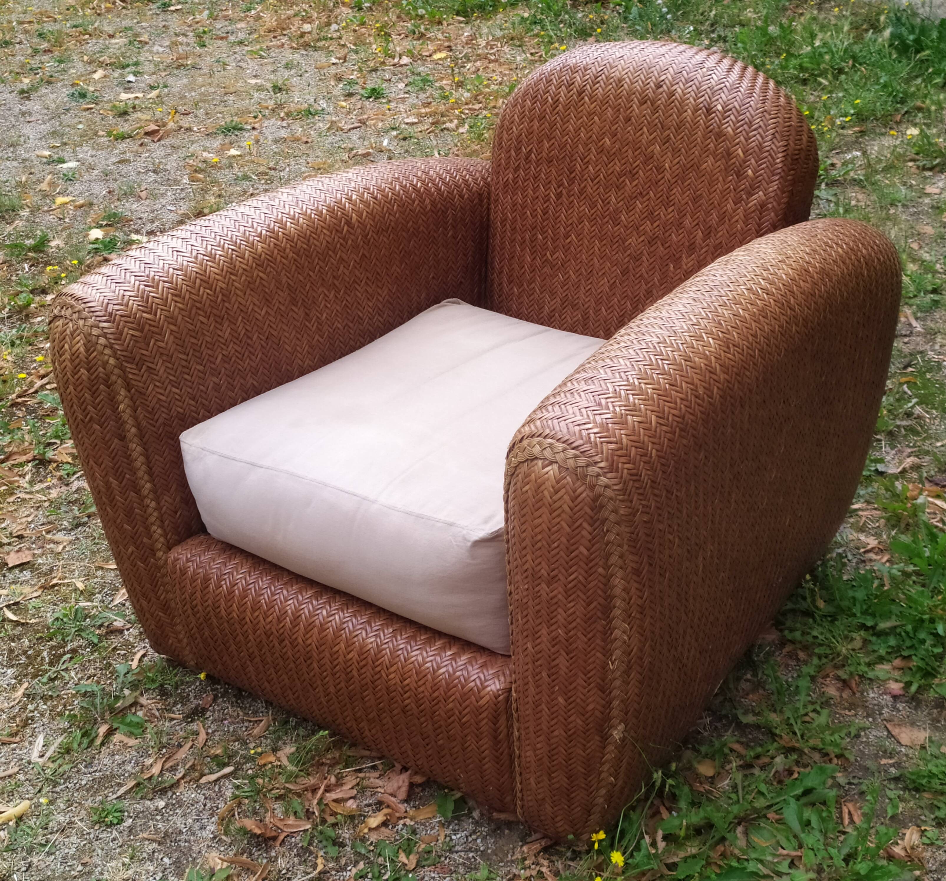Rattan armchair