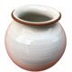 1960s glazed terracotta ball vase