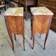 Pair of rosewood bedside tables with marble top n° 2