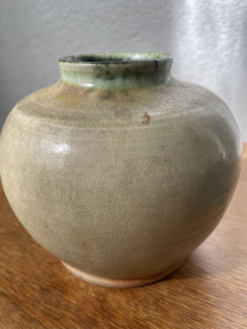Small glazed ceramic vase