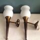 Pair of torch wall lamps