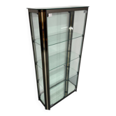 Ancienne vitrine étagère en laiton métal design italien des années 70