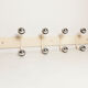 Wall coat rack 12 hooks balls 1970 beige and chrome