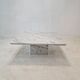 Italian Carrara Marble Coffee Table, 1980s