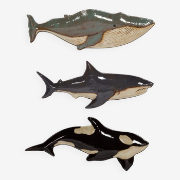 Set of 3 marine mammal dishes