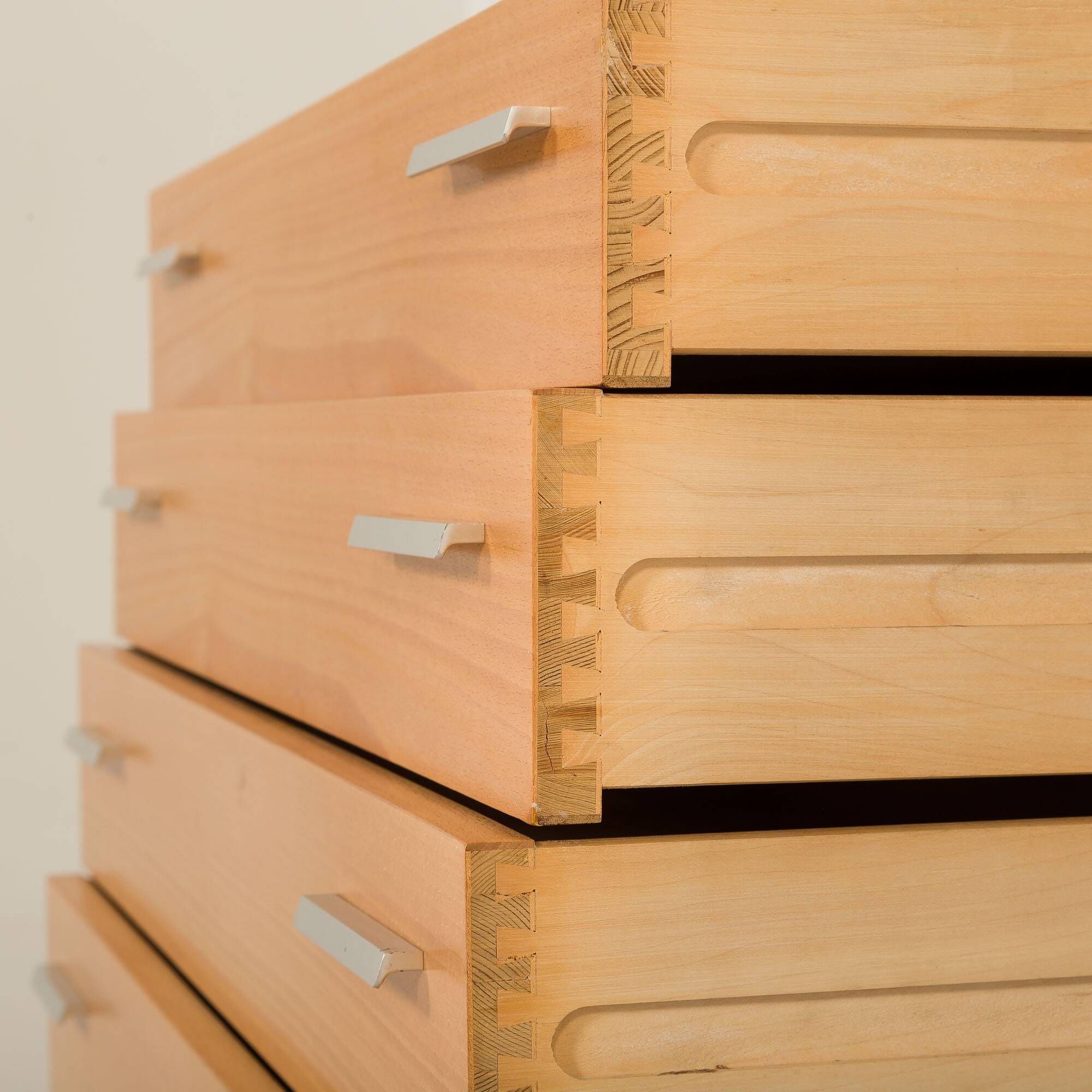 Rare Kai Kristiansen 3 bay wall unit in beech, 1970s
