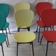 Colorful vinyl vintage chairs