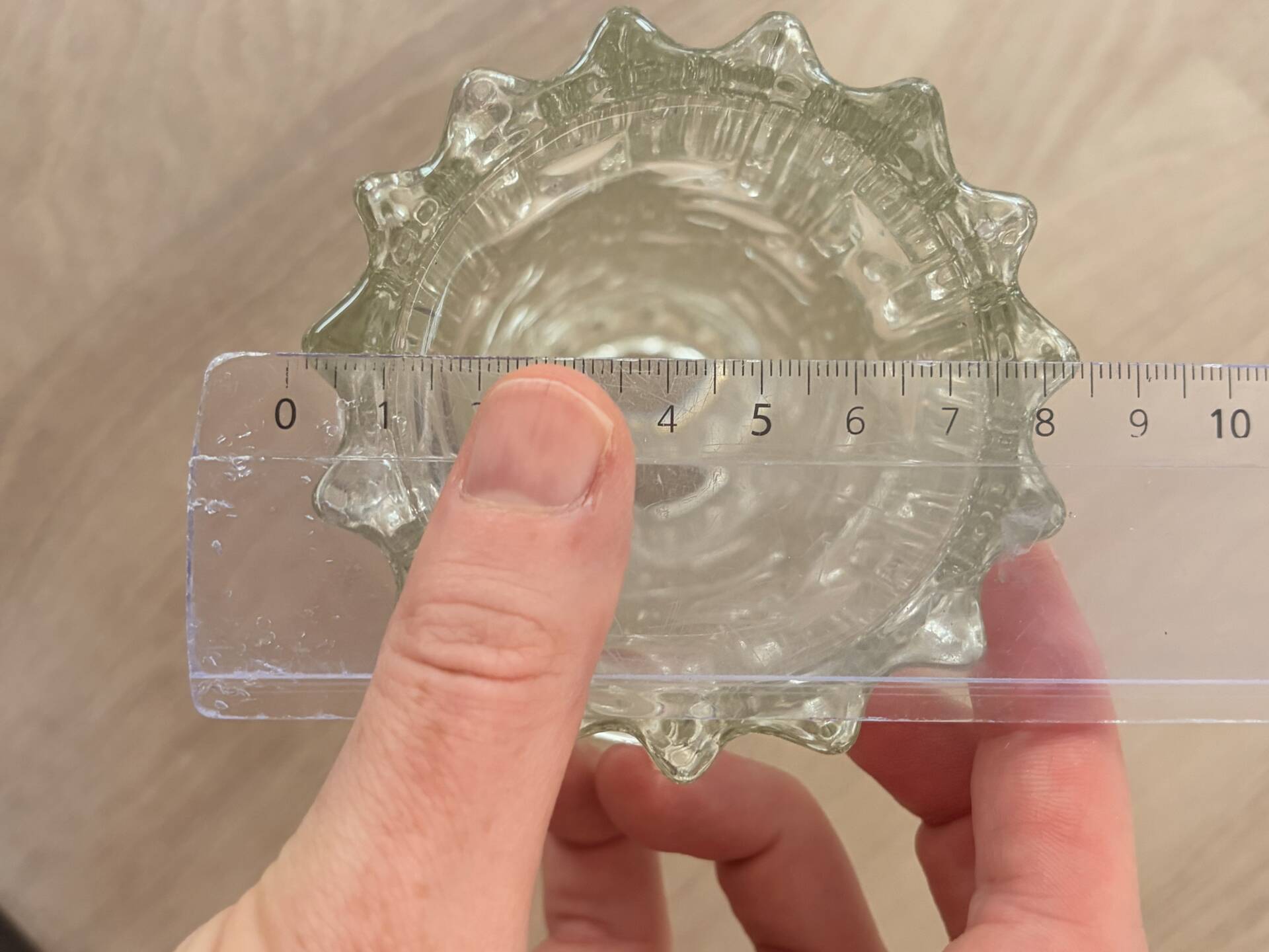 "Labyrinth" vase in pressed glass – František Vízner for Sklo Union