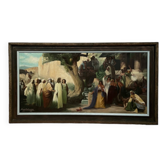 A. De Cramer. Large painting. "Biblical scene"