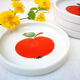 Set de 4 dessous de verre en porcelaine Seltmann Weiden Bavaria / Modèle "Patricia" / Pommes rouges