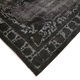 Handmade hi-low pile oriental 1980s 153 cm x 261 cm black rug