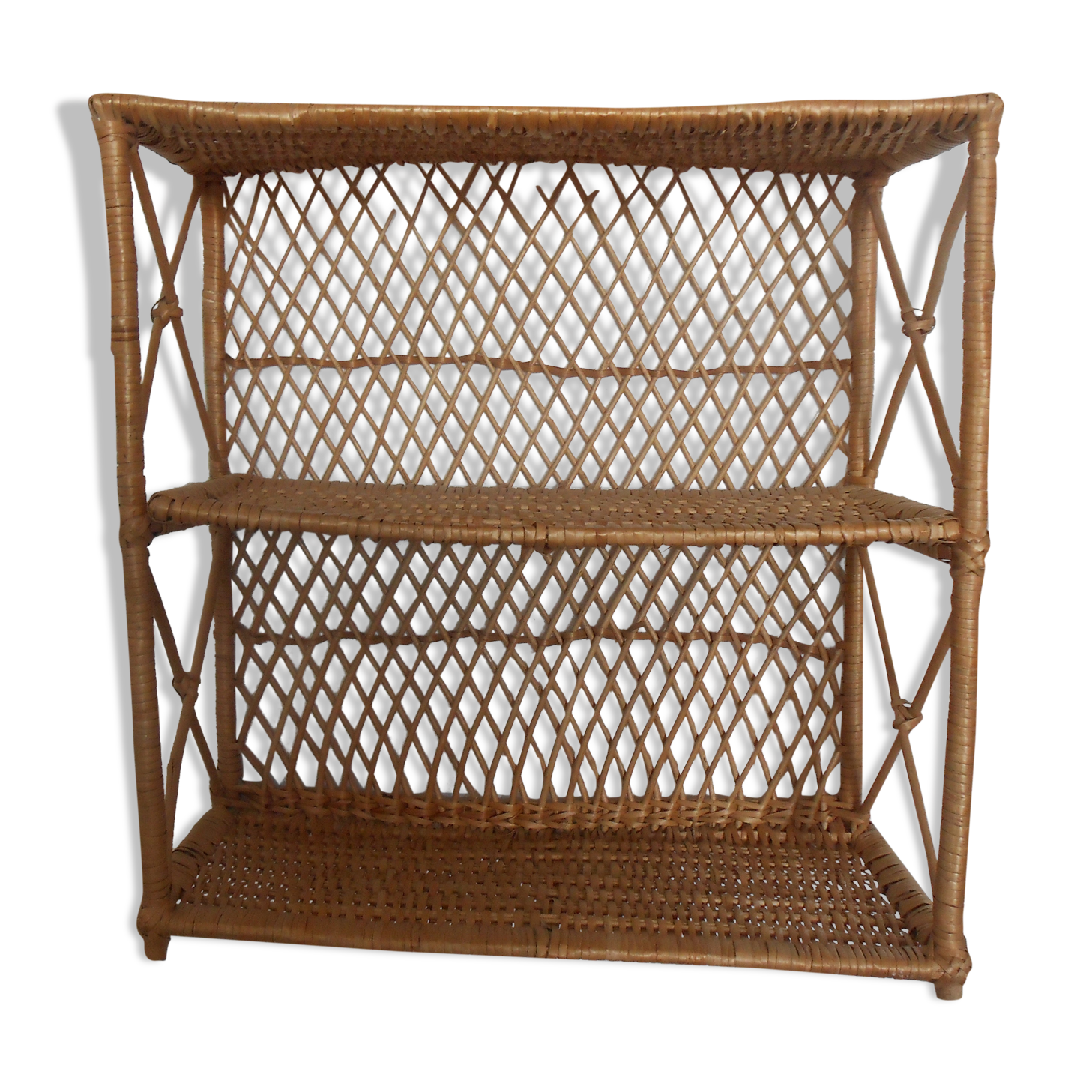Rattan shelf