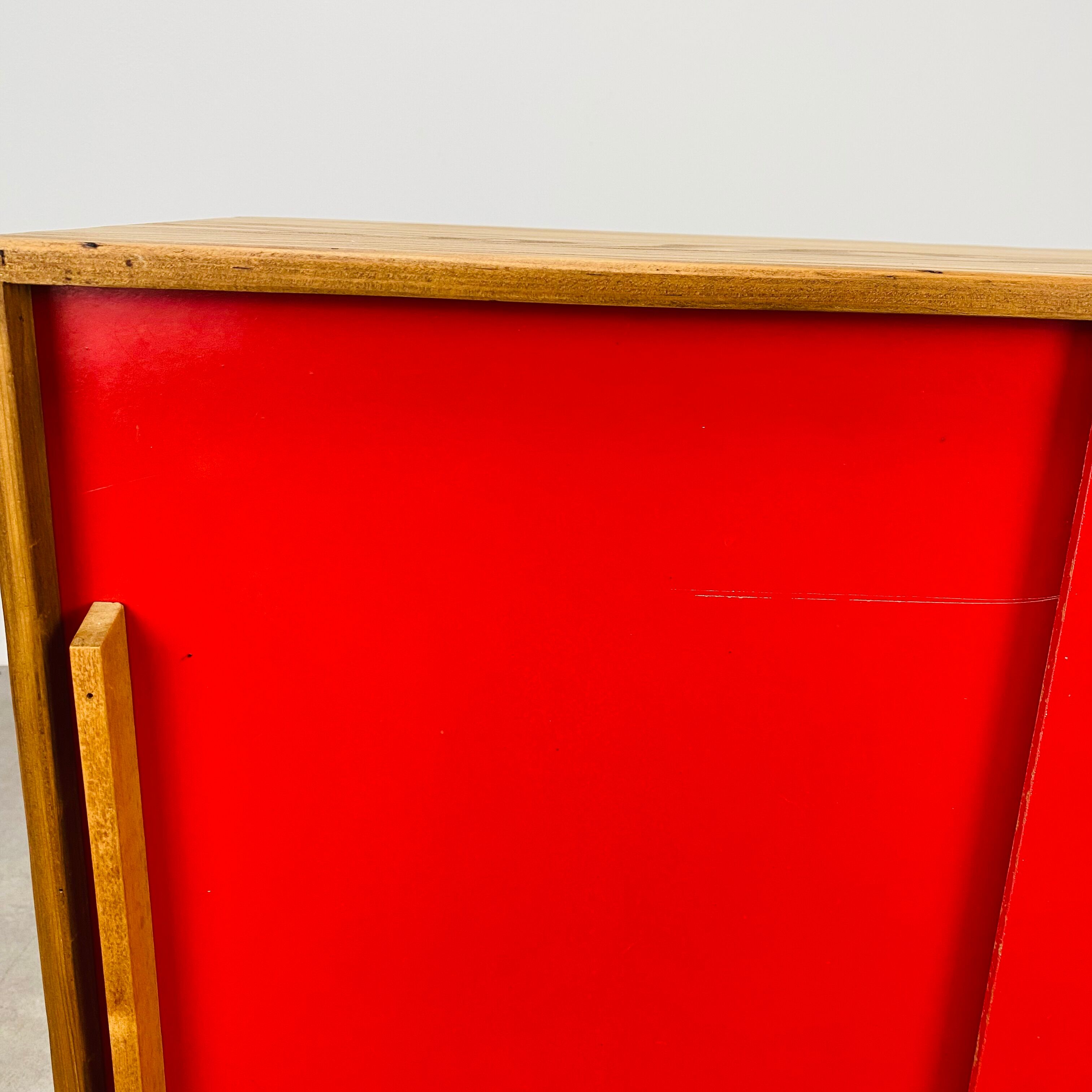 Buffet sliding doors solid red pine