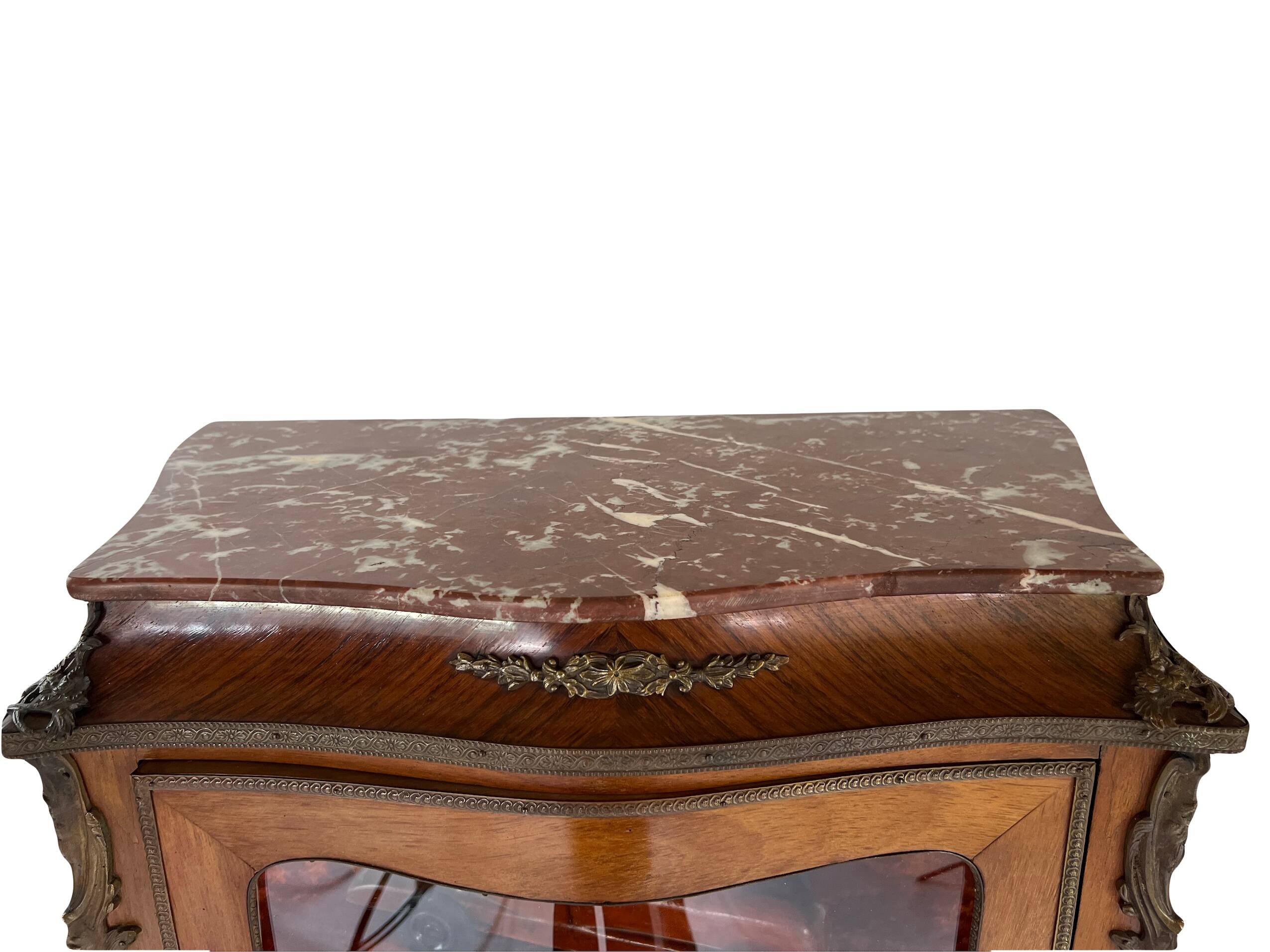 Antique Louis XV style display cabinet