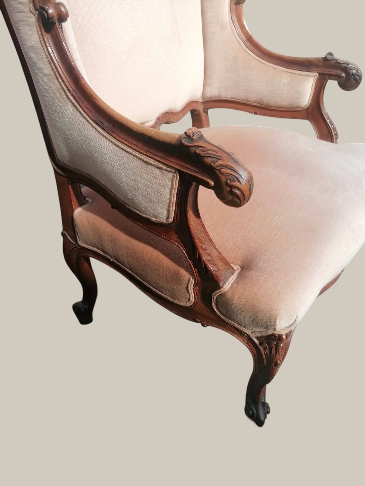 Salon Rocaille / Rococo - 2 fauteuils & 2 chaises - Noyer XIXe