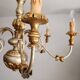 Antique gilded silver chandelier Florentine Rococo Louis XV Italy