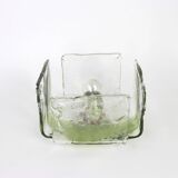 Large glass wall lamp designed by Carlo Nason for Kalmar, 1960s.