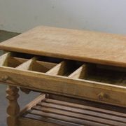 Vintage 1960s Danish oak coffee table, brutalist mid-century, style of Kjærnulf